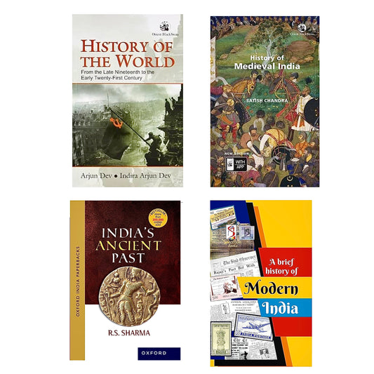 UPSC History 4 Books Set (Ancient,Medieval,Modern S,World History)