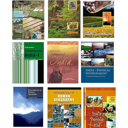 NCERT GEOGRAPHY SET |9 BOOKS | 6th To 12th | ENGLISH | COMBO SET | UPSC SET