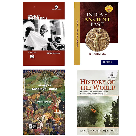 All History 4 Books Set(Ancient,Medieval,Modern B,World history)