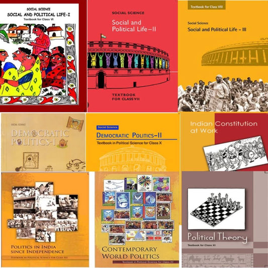 NCERT POLITY SET | 6th TO 12th | ENGLISH | 9 BOOKS | (Hardcopy Paperbook, NCERT)