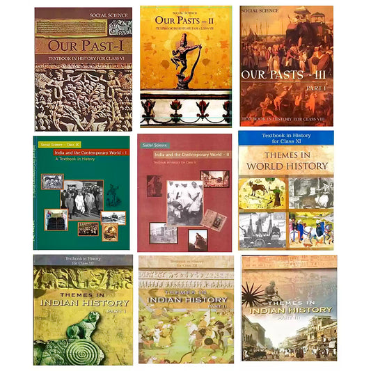 NCERT HISTORY SET | English | 6th to 12th | UPSC Exams | 9 BOOKS